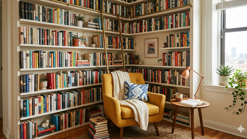 Como Montar uma Biblioteca em Casa com Pouco Espaço